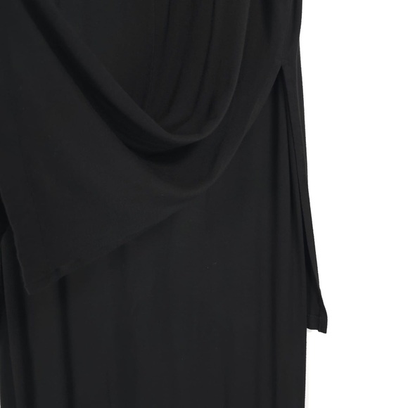 LAFAYETTE 148 NY Women Shift Tank Pullover Dress Black Split Side Layered LARGE - Picture 7 of 8